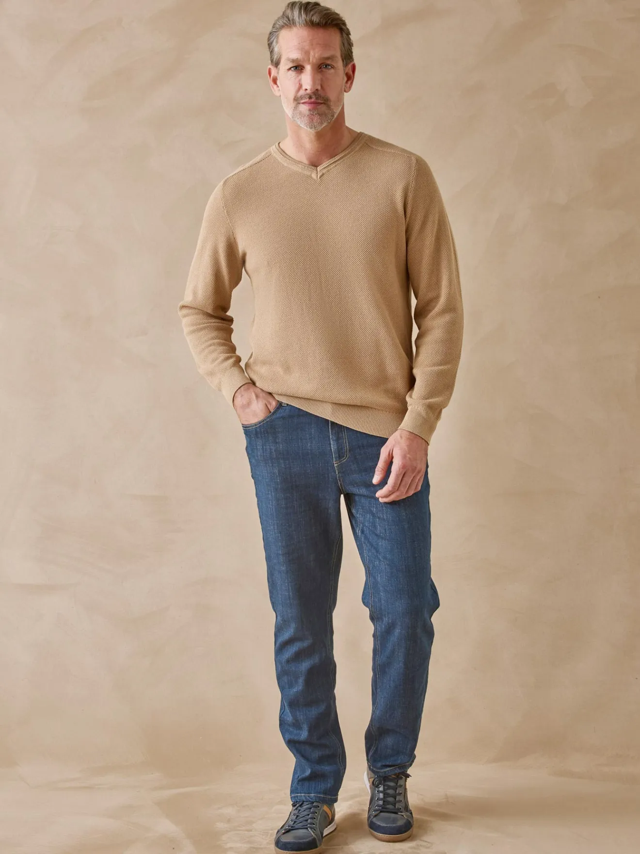 Online Pull point fantaisie pur coton Homme Pull, Sweat