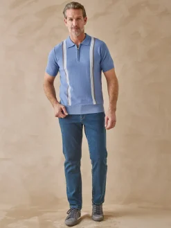 Clearance Pull polo zippé Homme Pull, Sweat