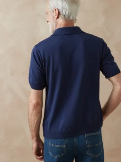 Sale Pull polo zippé manches courtes Homme Pull, Sweat