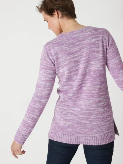 Hot Pull torsadé encolure ronde Femme Pull