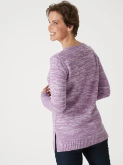 Hot Pull torsadé encolure ronde Femme Pull