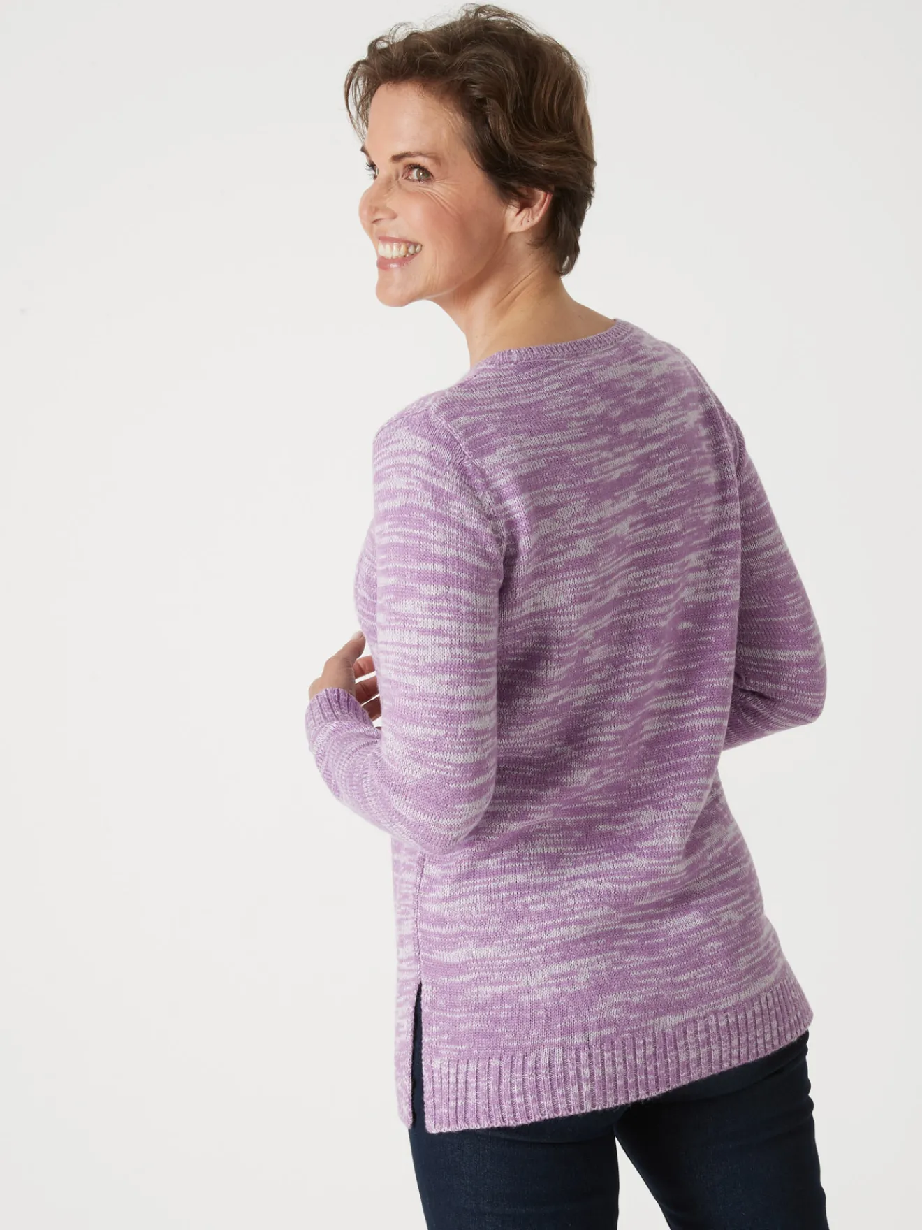 Hot Pull torsadé encolure ronde Femme Pull