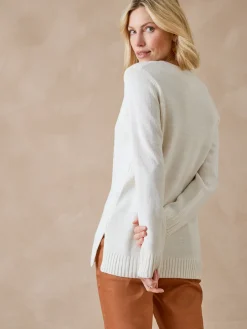 Hot Pull torsadé encolure ronde Femme Pull