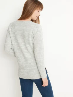 Pull torsadé encolure ronde Femme Pull
