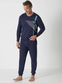 Sale Pyjama maille jersey pur coton Homme Pyjama