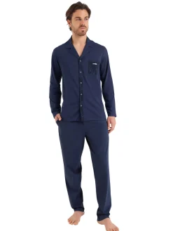 Pyjama uni en jersey pur coton Homme Pyjama
