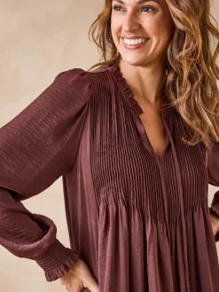 Outlet Robe à plis nervurés Femme Robe