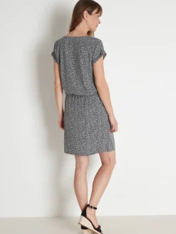 Hot Robe 3 trous tissu fluide Femme Robe