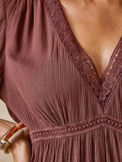 New Robe ample en viscose Femme Robe