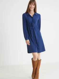 Hot Robe chemisier en maille Femme Robe