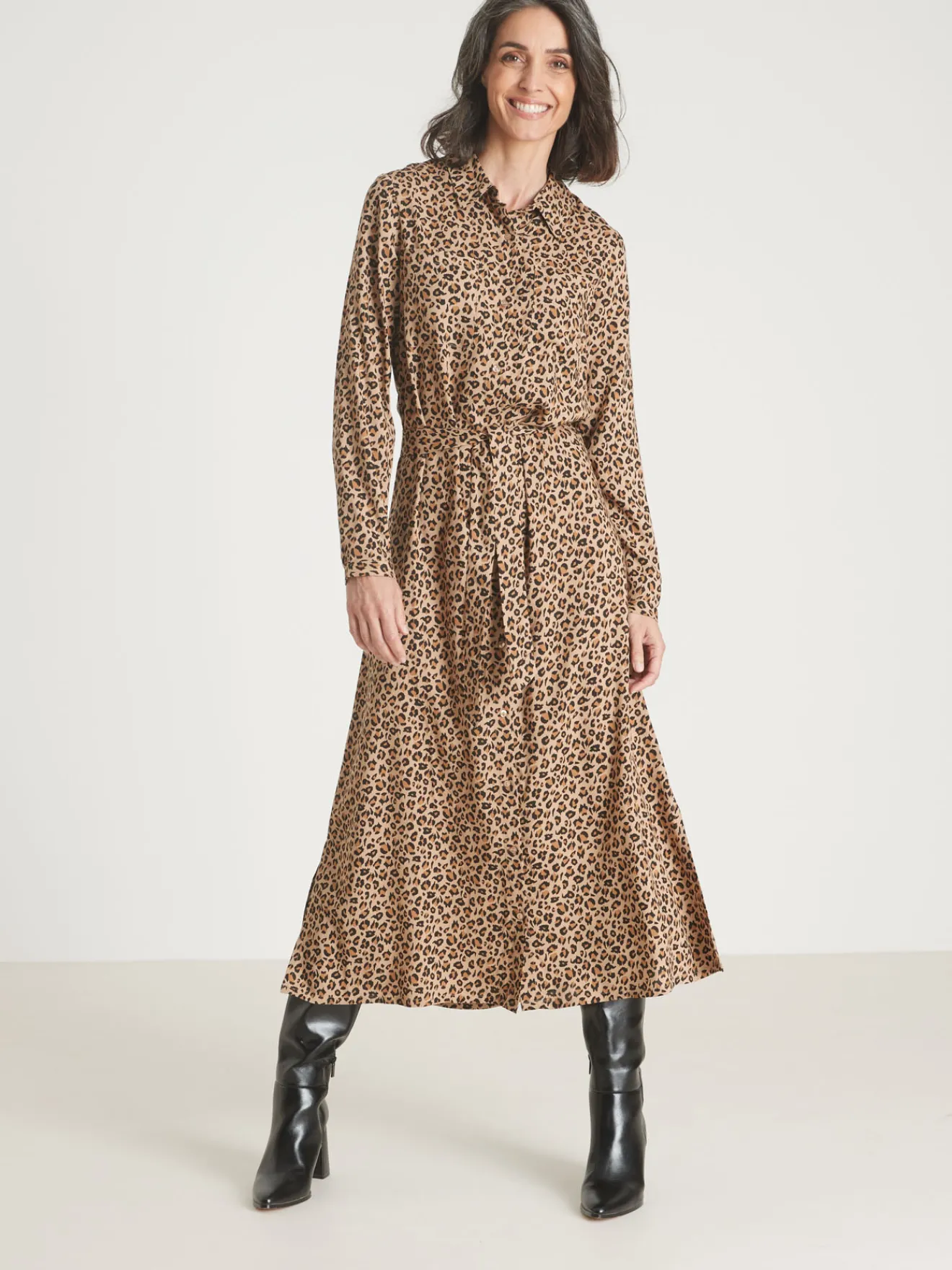 New Robe chemisier toute boutonnée Femme Robe