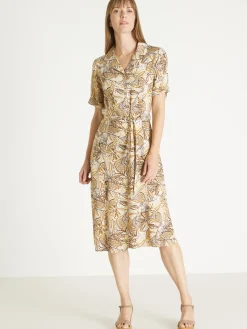 Discount Robe col tailleur manches courtes Femme Robe