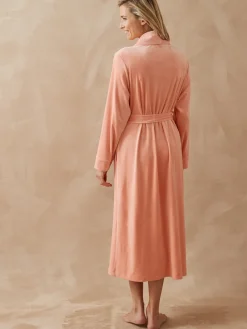 Outlet Robe de chambre boutonnée en velours Peignoir, Robe De Chambre