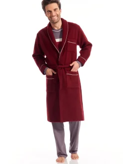 Robe de chambre courtelle Homme Veste D'Intérieur Et Robe De Chambre
