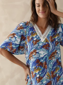 New Robe d'hôtesse fluide Peignoir, Robe De Chambre