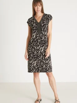 New Robe en maille avec perles fantaisie Femme Robe