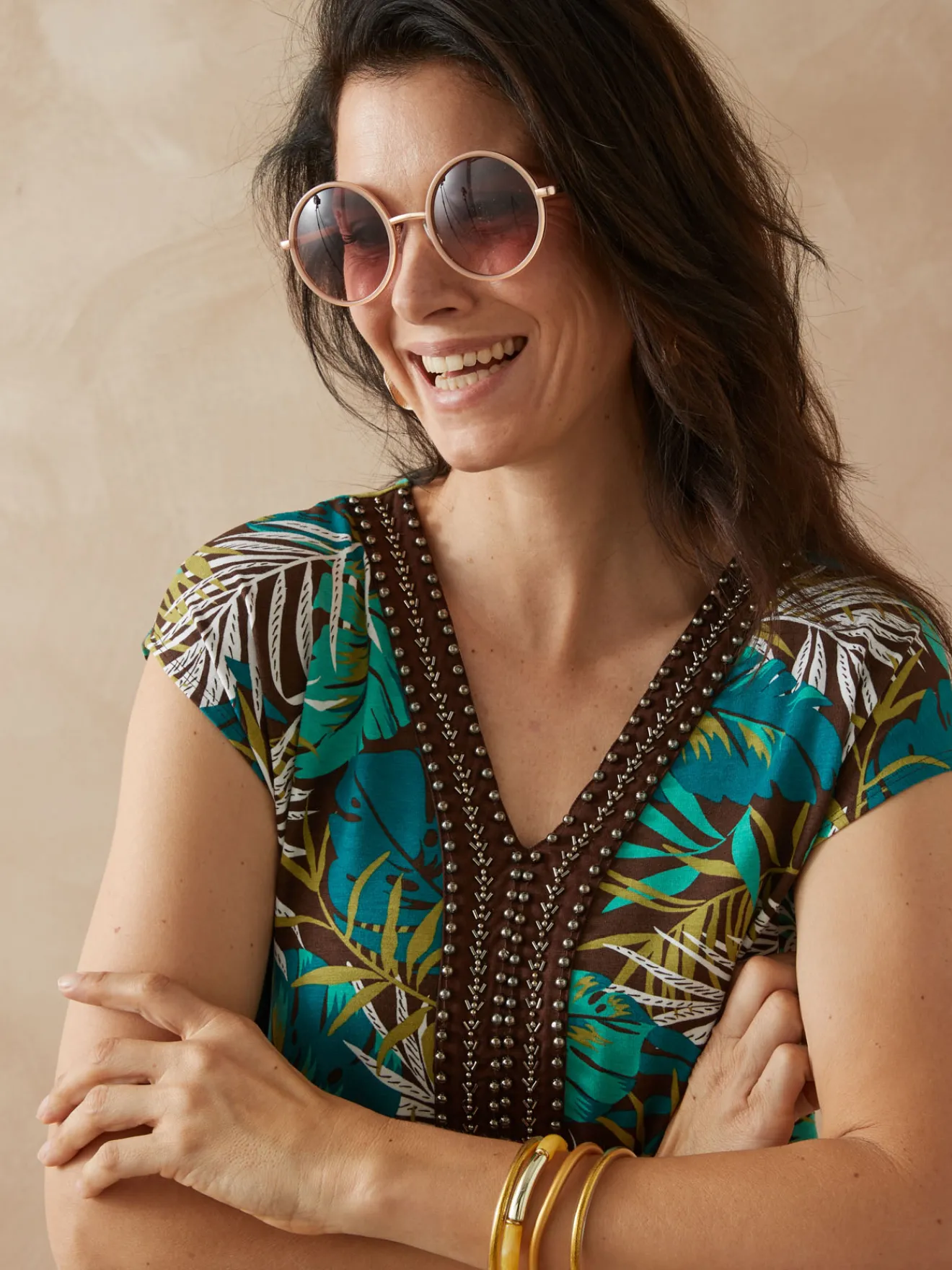 Online Robe en maille avec perles fantaisie Femme Robe