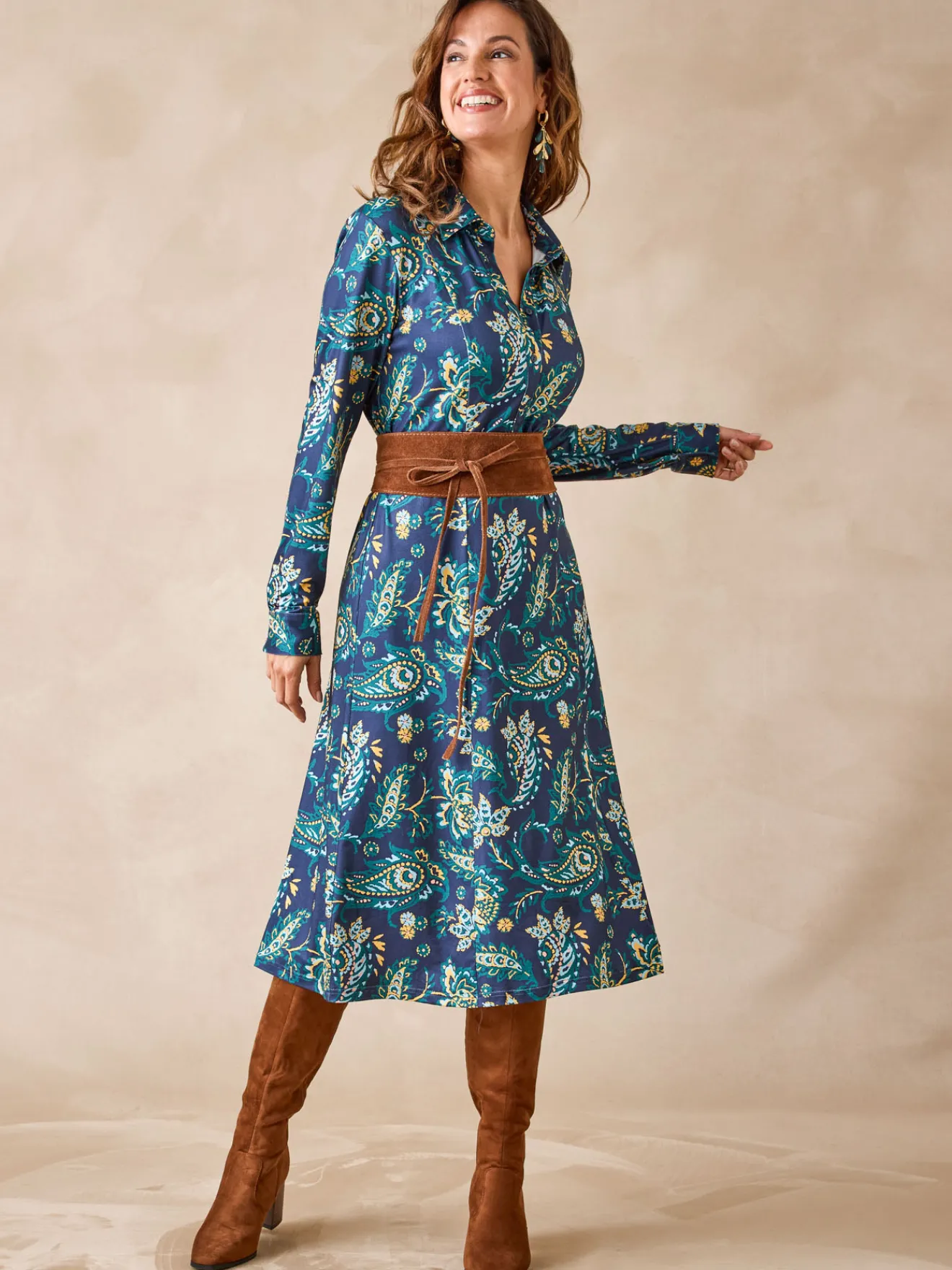 Clearance Robe en maille chaude Femme Robe