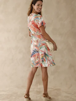 Hot Robe en maille effet portefeuille Femme Robe