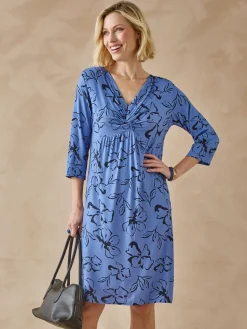 Sale Robe en maille fluide effet drapé Femme Robe