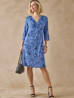 Sale Robe en maille fluide effet drapé Femme Robe