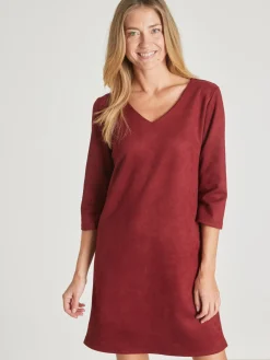 Sale Robe en maille suédine Femme Robe