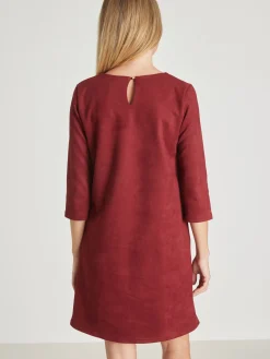 Sale Robe en maille suédine Femme Robe