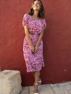 Best Robe encolure bateau en maille fluide Femme Robe