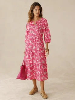 Robe longue à volants Femme Robe