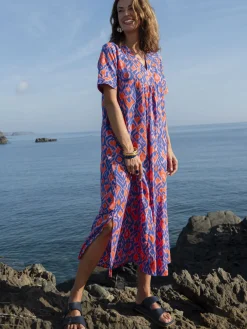 Robe longue pur coton Femme Robe