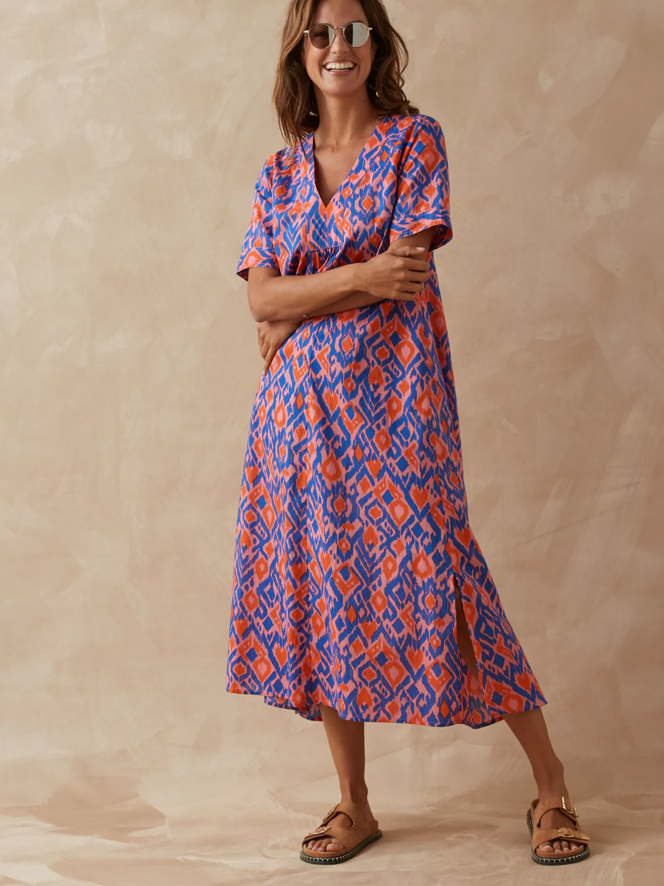 Robe longue pur coton Femme Robe