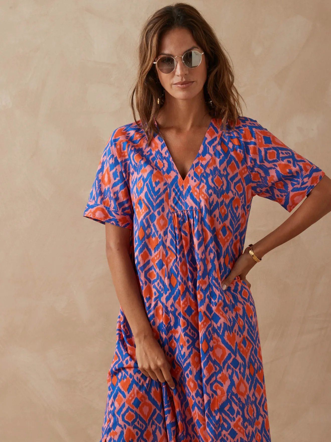 Robe longue pur coton Femme Robe