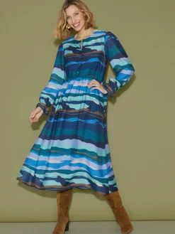 Sale Robe manches bouffantes Femme Robe