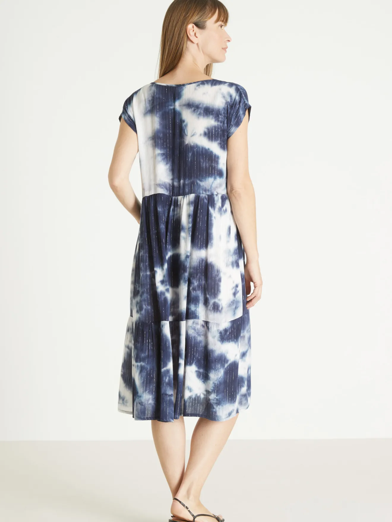 Robe tie and dye à volants Femme Robe