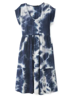 Robe tie and dye à volants Femme Robe