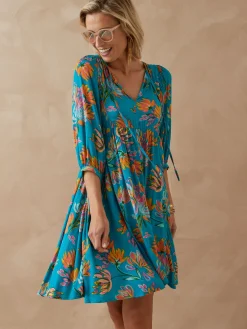 Online Robe évasée en crêpe Femme Robe