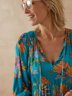 Online Robe évasée en crêpe Femme Robe