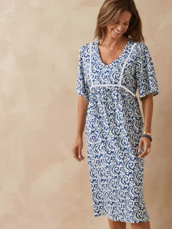 Discount Robe évasée élastiquée taille Femme Robe