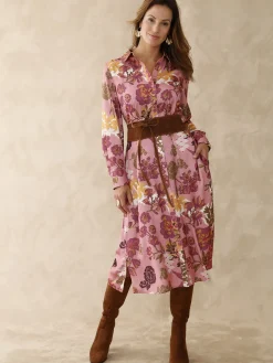 Sale Robe-chemisier manches longues Femme Robe