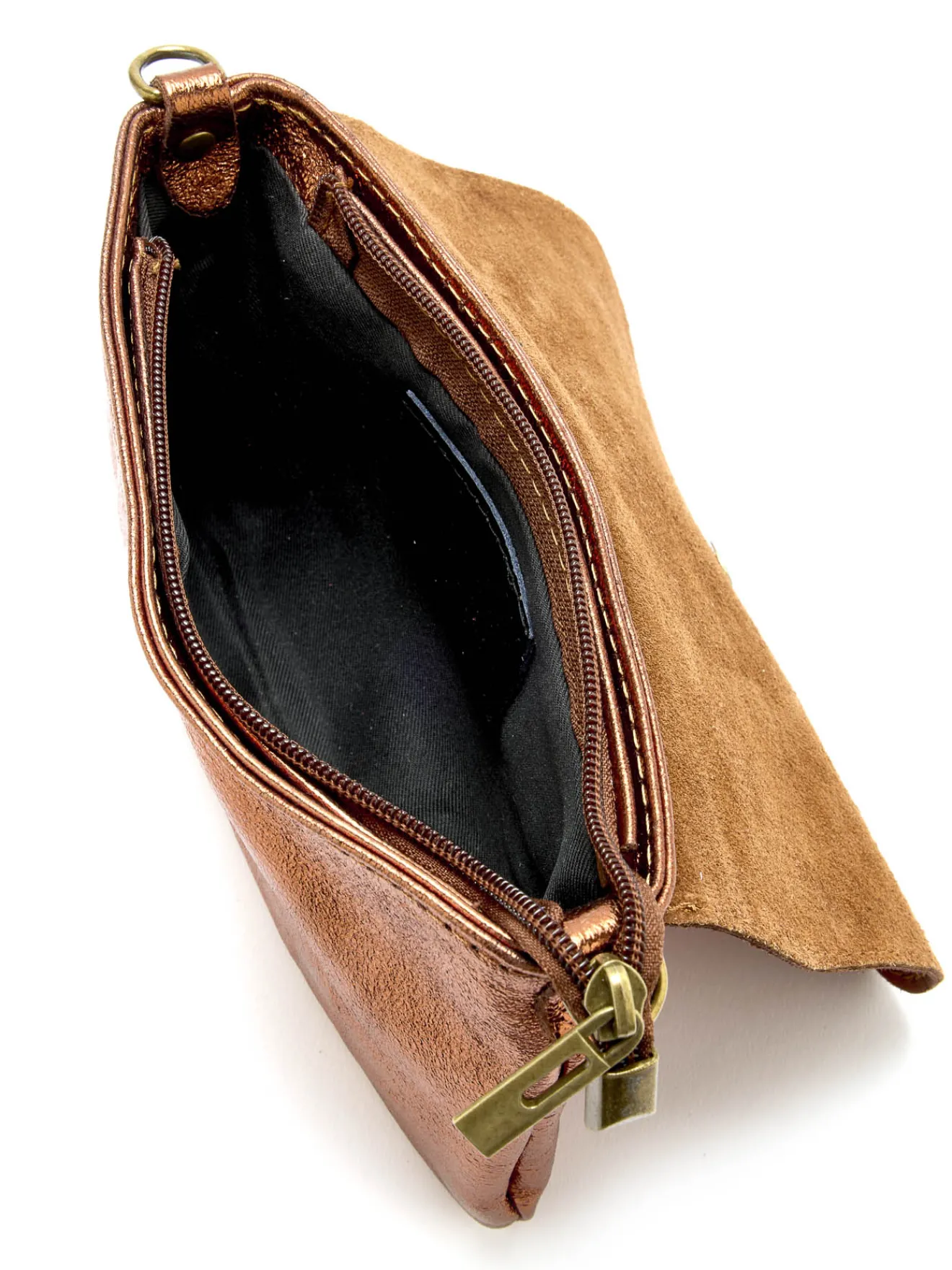 Sale Sac pochette en cuir à bandoulière Femme Accessoires Et Bijoux