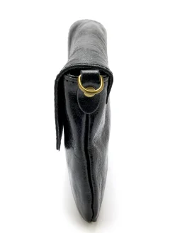 Sale Sac pochette en cuir à bandoulière Femme Accessoires Et Bijoux