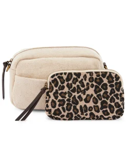 Outlet Sac-pochette effet toile de jute Femme Accessoires Et Bijoux