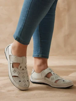 Clearance Salomés ajourés à scratch Femme Salomés