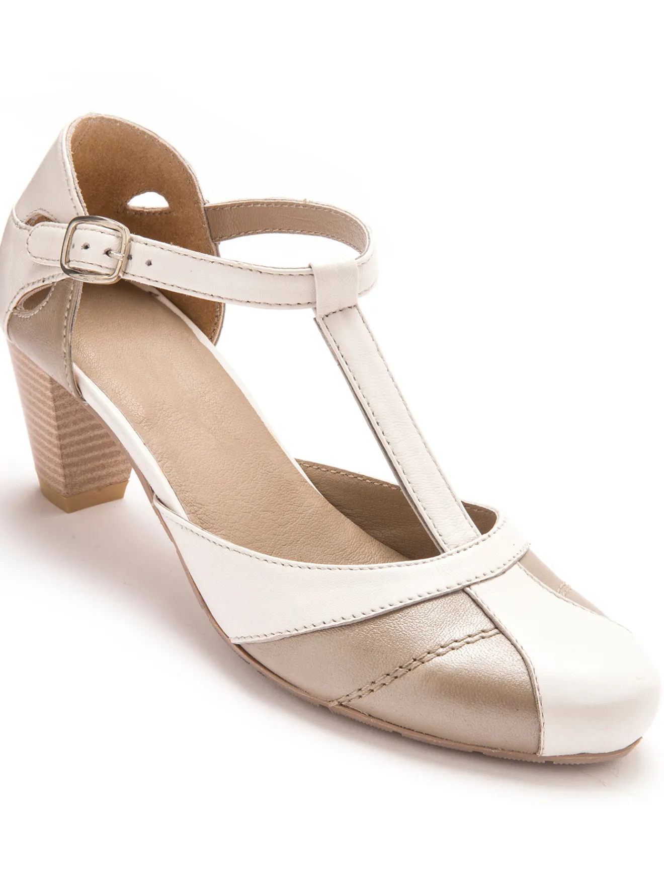 Hot Salomés bicolores en cuir aérosemelle® Femme Salomés