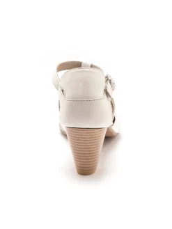 Hot Salomés bicolores en cuir aérosemelle® Femme Salomés