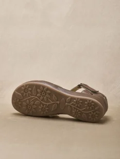 New Salomés cuir à brides croisées Femme Salomés