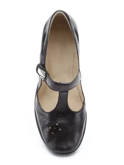 Online Salomés cuir avec bijou fantaisie Femme Salomés