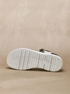 Sale Sandales à scratch semelle amovible Femme Sandales