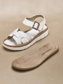 Sale Sandales à scratch semelle amovible Femme Sandales