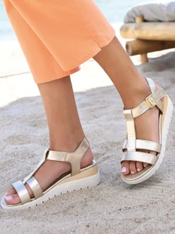 Sale Sandales à scratch sous boucle Femme Sandales